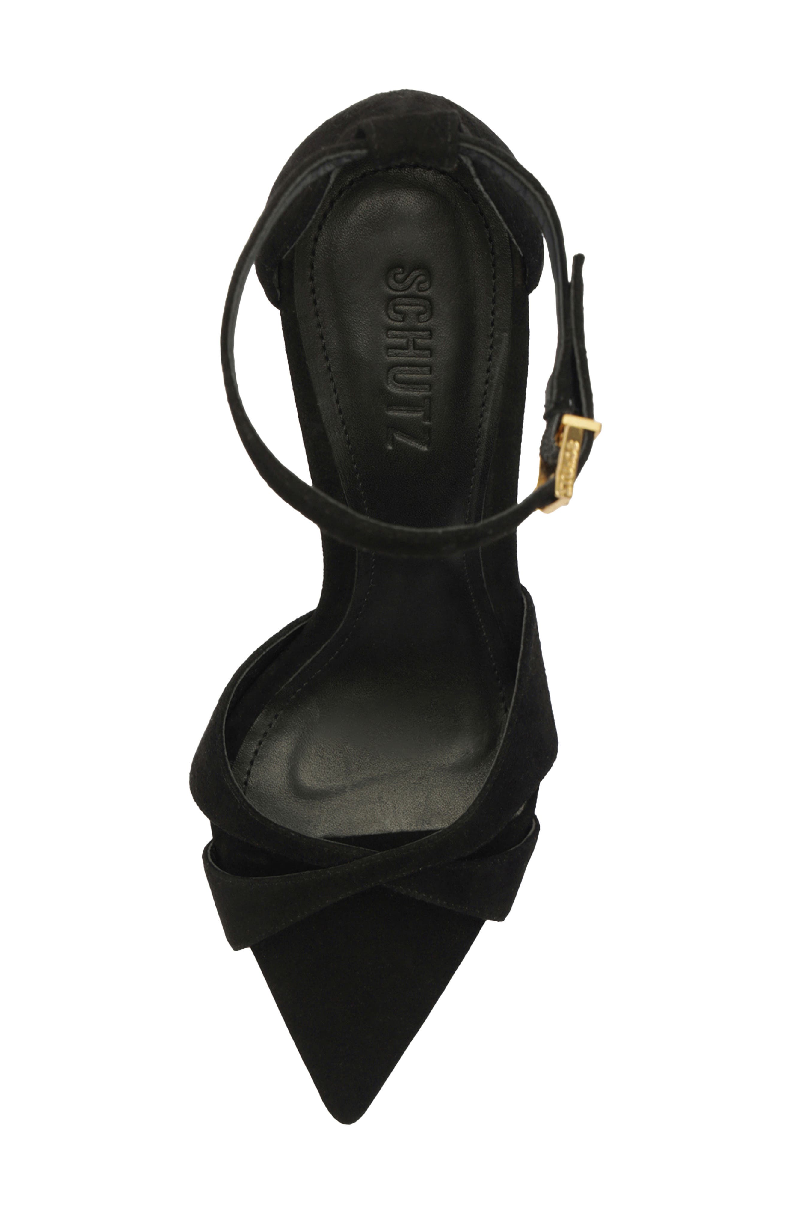 Schutz Hilda Leaf Pointed Toe d
Orsay Pump, Alternate, color, Black