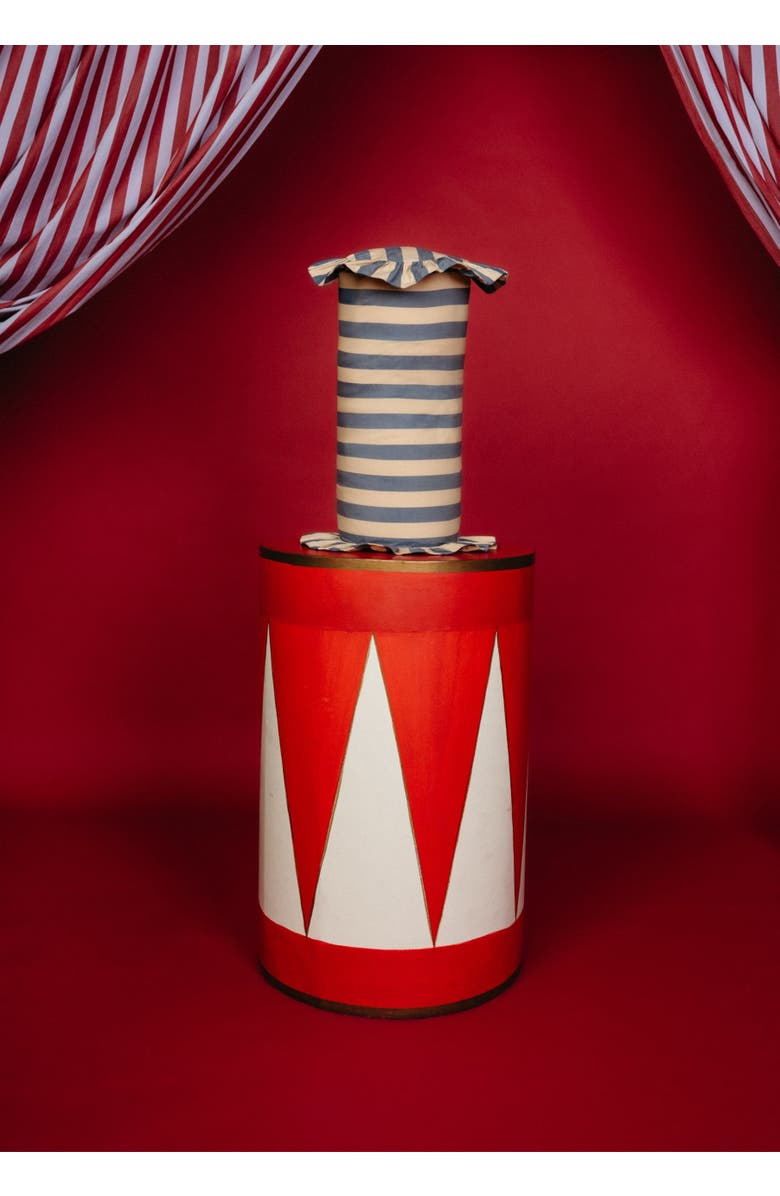 TBCo Cotton Ruffle Stripe Pillowcase, Alternate, color, Navy Stripe