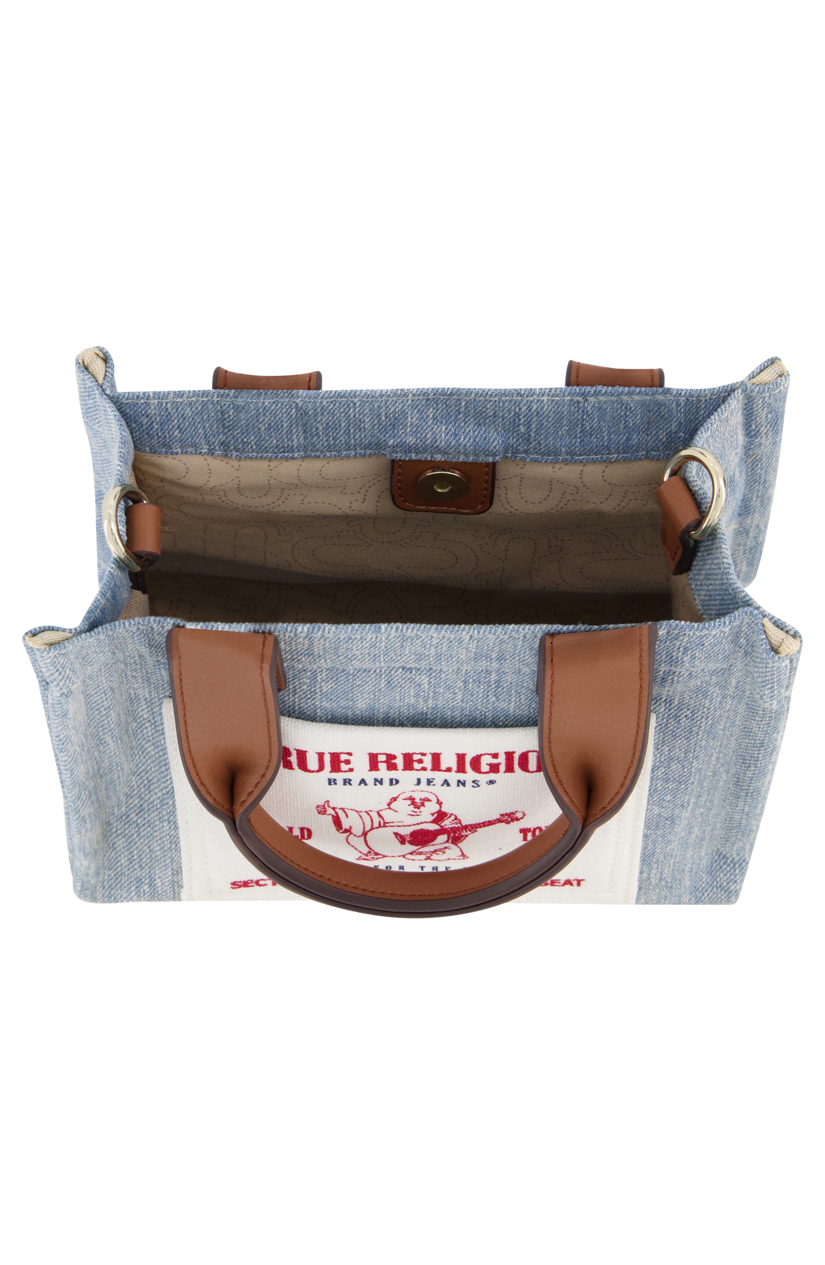 True Religion Canvas Mini Tote Bag, Alternate, color, Denim