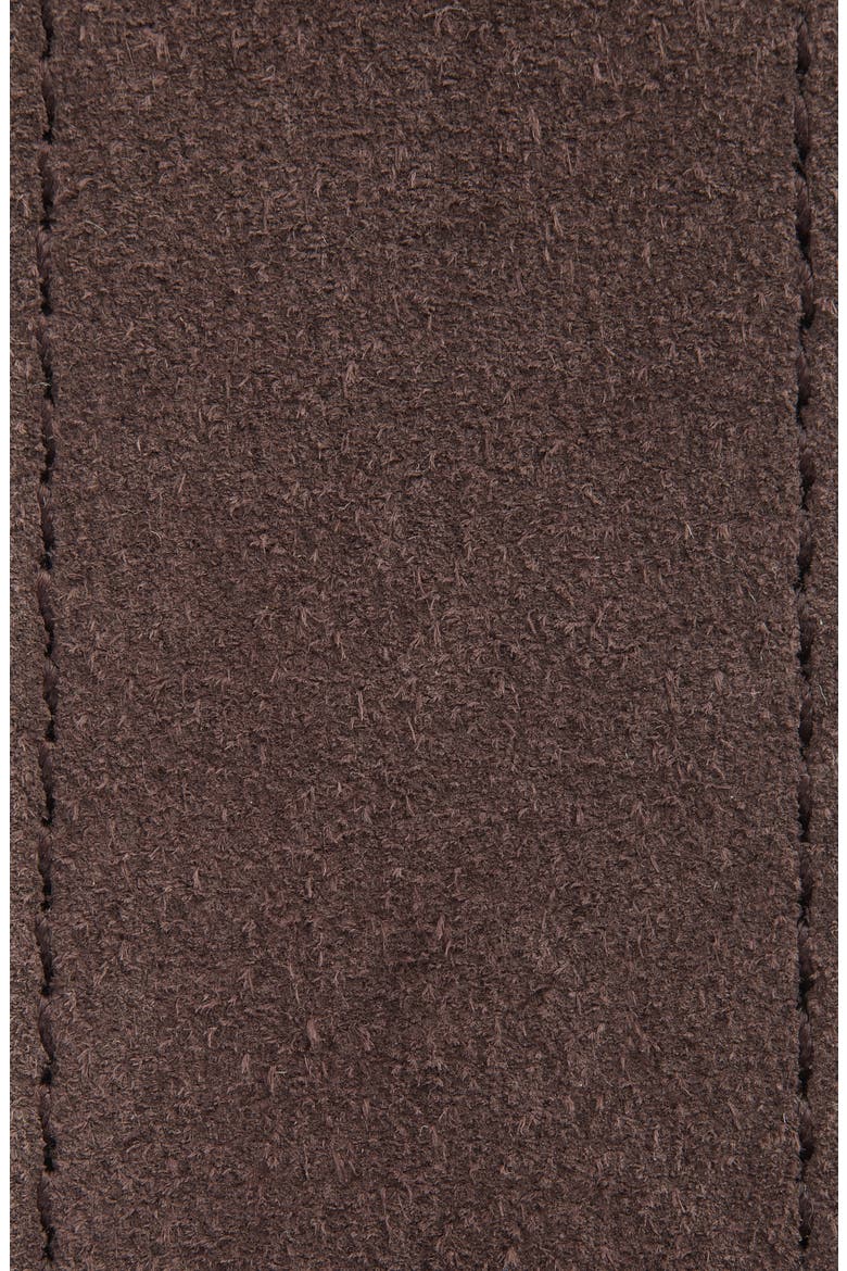 VLOGO Signature Suede Belt, Alternate, color, BROWN