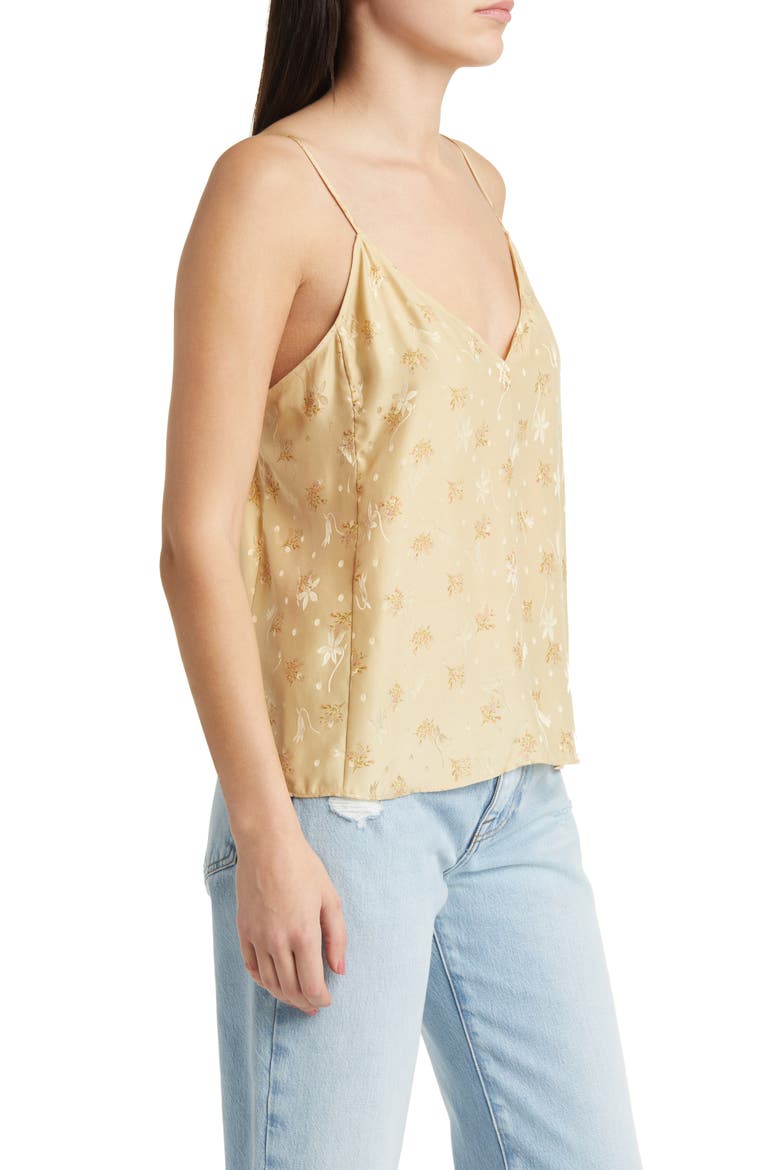 Floral Silk Jacquard Camisole, Alternate, color, GOLDEN FLORAL