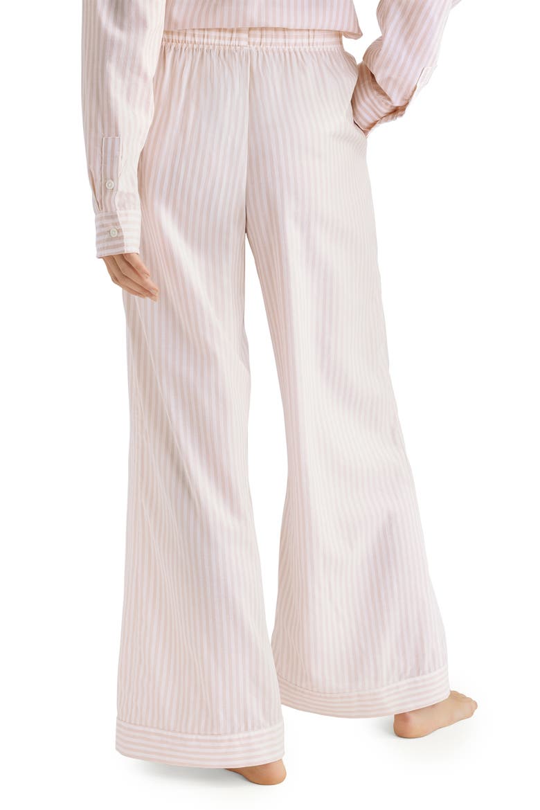 Stripe High Waist Woven Sleep Pants, Alternate, color, PINK
