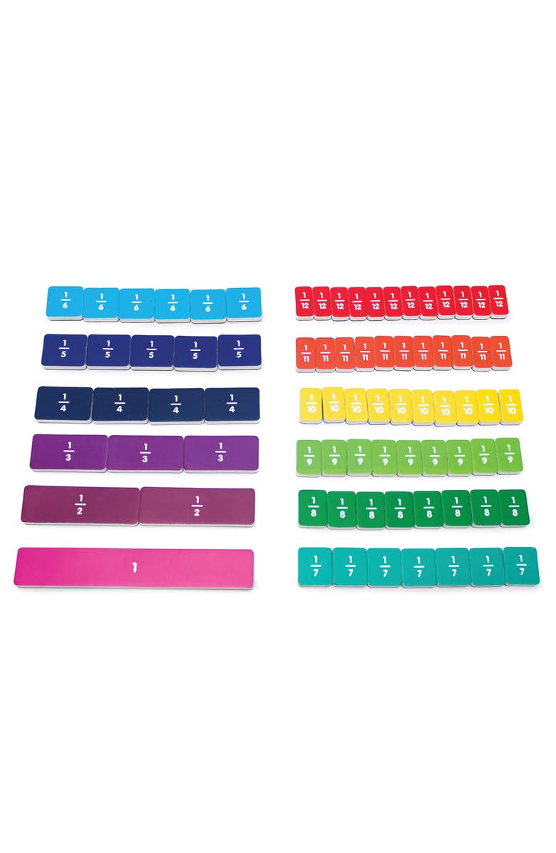 Junior Learning Fraction Bricks Magnetic Activity Learning Set, Alternate, color, Multicolored