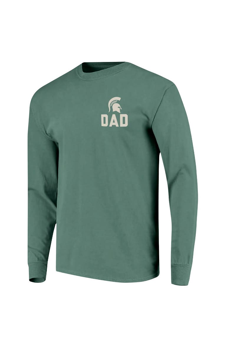 Men's Green Michigan State Spartans Father's Day Campus Drawing Long Sleeve T-Shirt, Alternate, color, Green