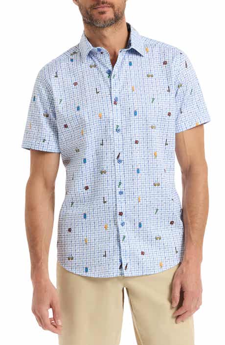 Robert Graham Brew & Chew Short Sleeve Button-Up Shirt