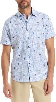 Robert Graham Brew & Chew Short Sleeve Button-Up Shirt