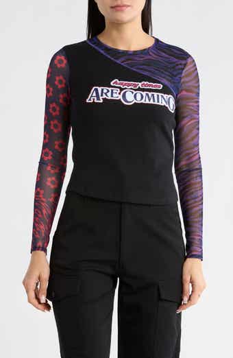 Desigual Long Sleeve Knit Graphic T-Shirt