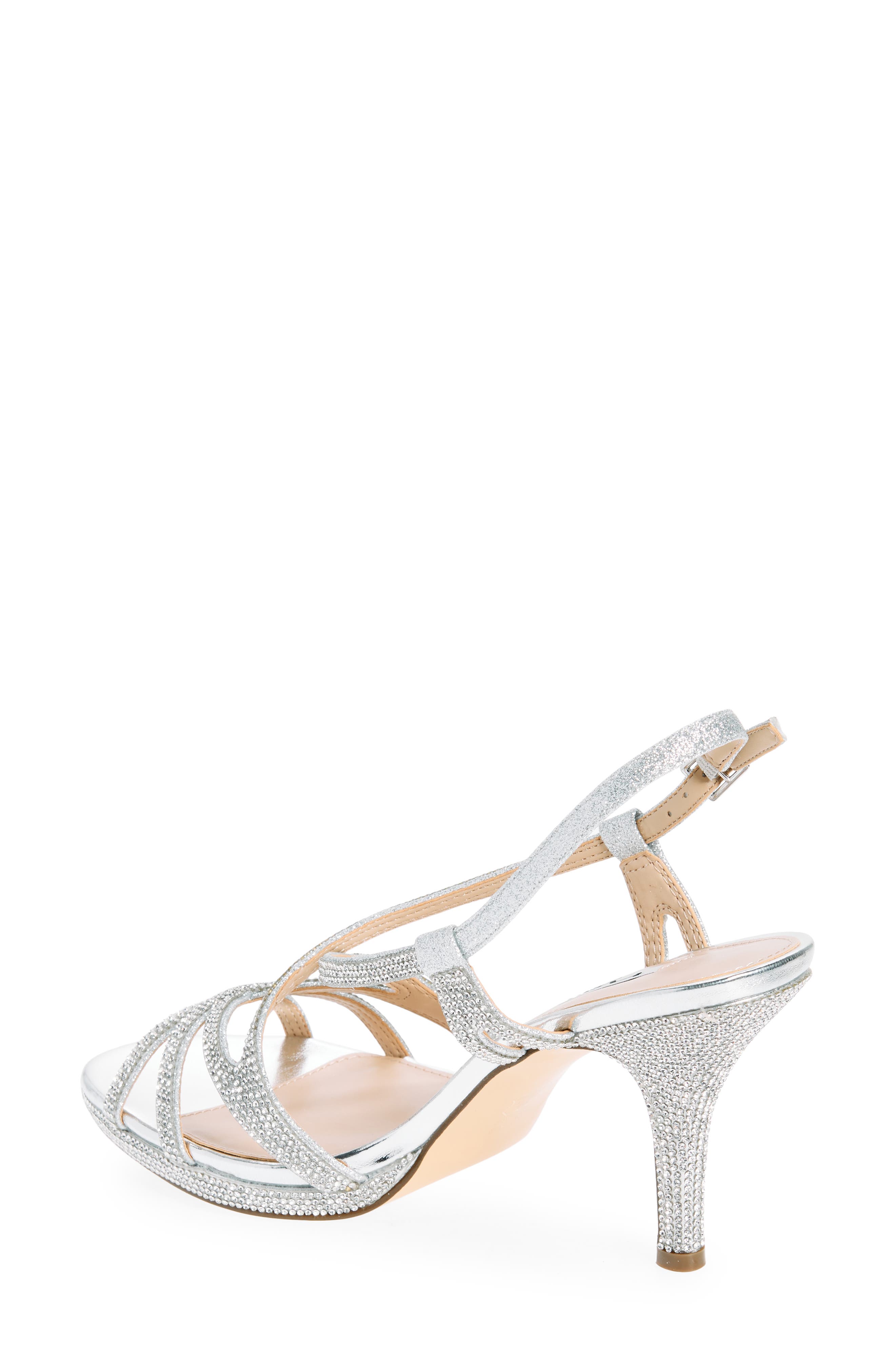 Nina Bertha Slingback Sandal, Alternate, color, New Silver
