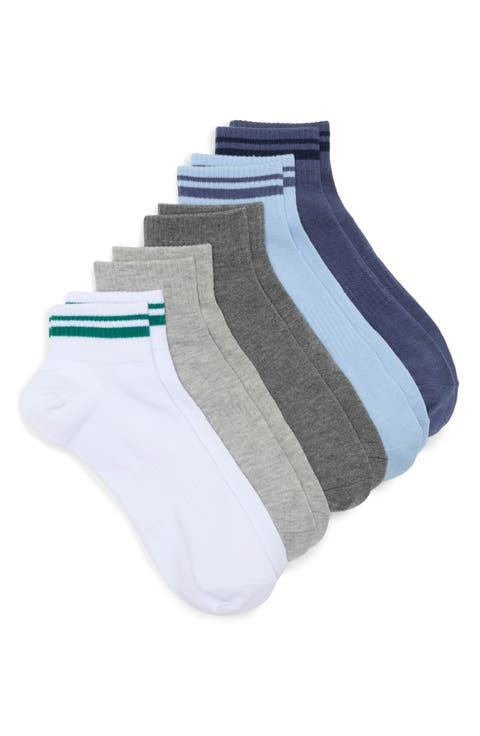 5-Pack Retro Stripe Ankle Socks