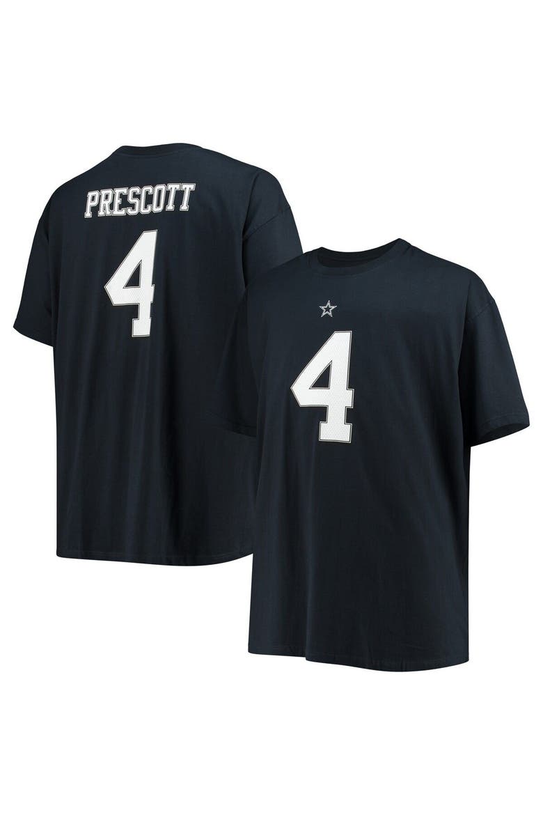 Men's Dak Prescott Navy Dallas Cowboys Big & Tall Player Name & Number T-Shirt, Main, color, Navy