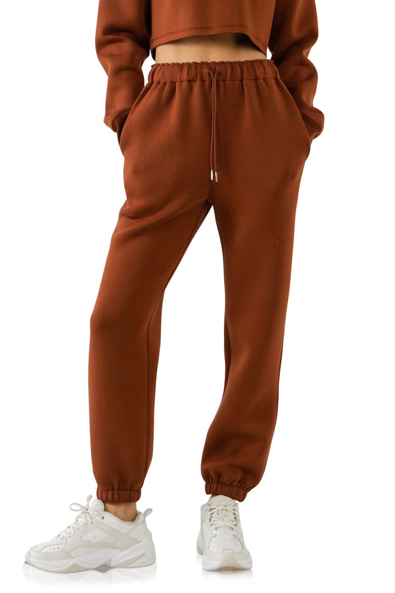 Drawstring Joggers, Main, color, BROWN