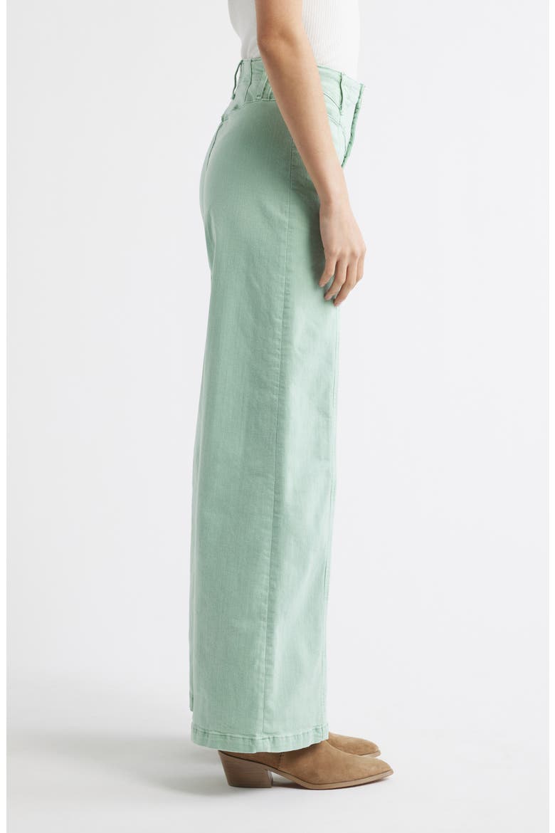Libre Front Yoke Wide Leg Jeans, Alternate, color, CAMEO GREEN
