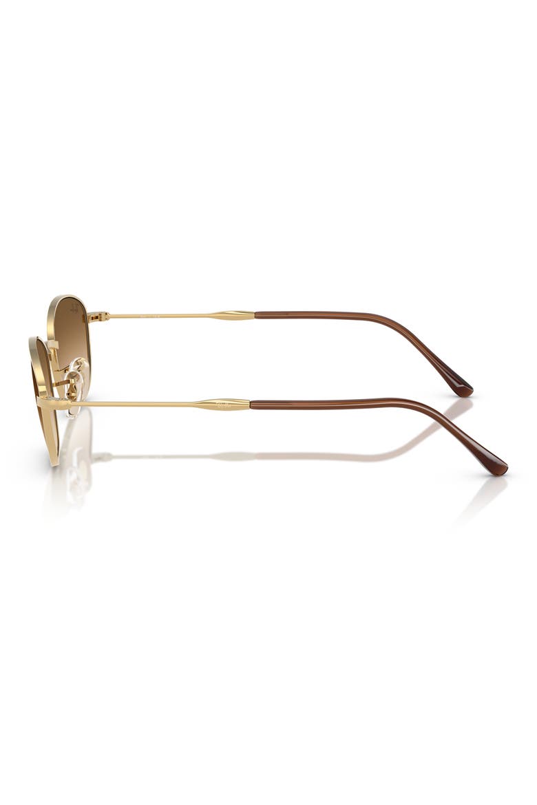 58mm Irregular Oval Sunglasses, Alternate, color, GOLD FLASH