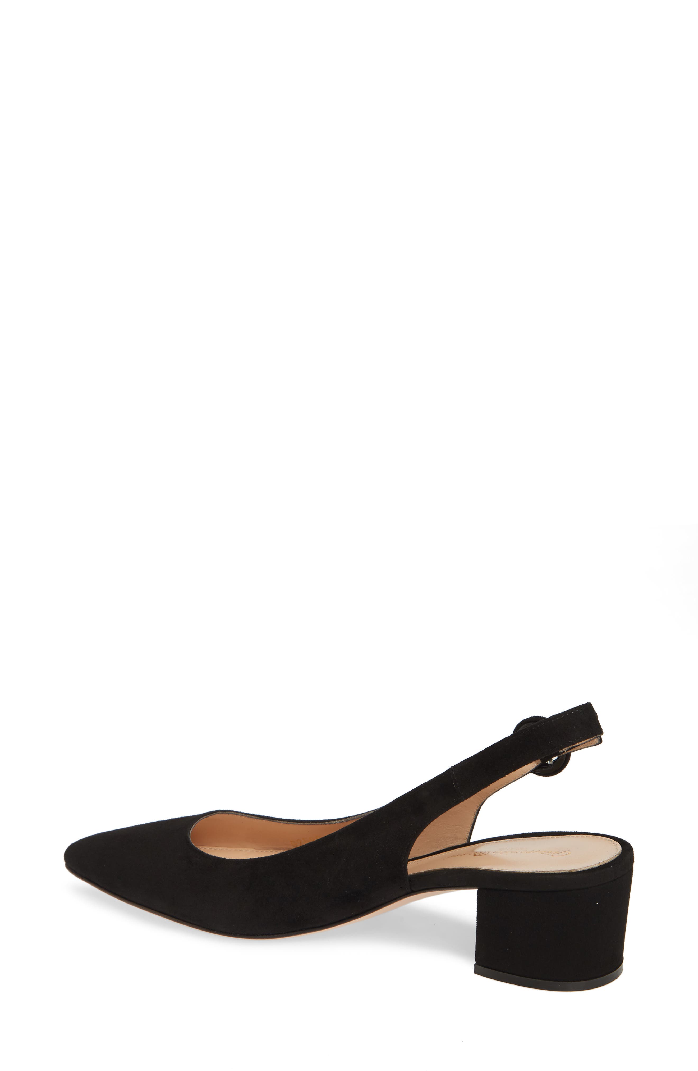 Gianvito Rossi Buckle Pointed Toe Slingback Pump, Alternate, color, 