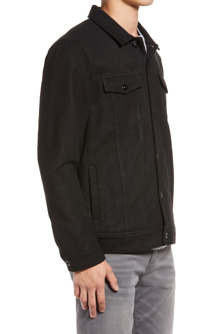 Trucker Jacket, Alternate, color, BLACK