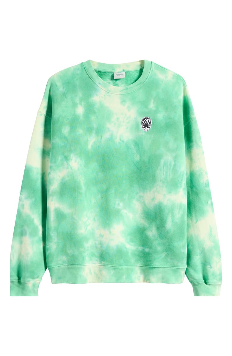 Malbon Golf Grateful Dead Range Tie Dye Graphic Sweatshirt, Main, color, Green Tie Dye