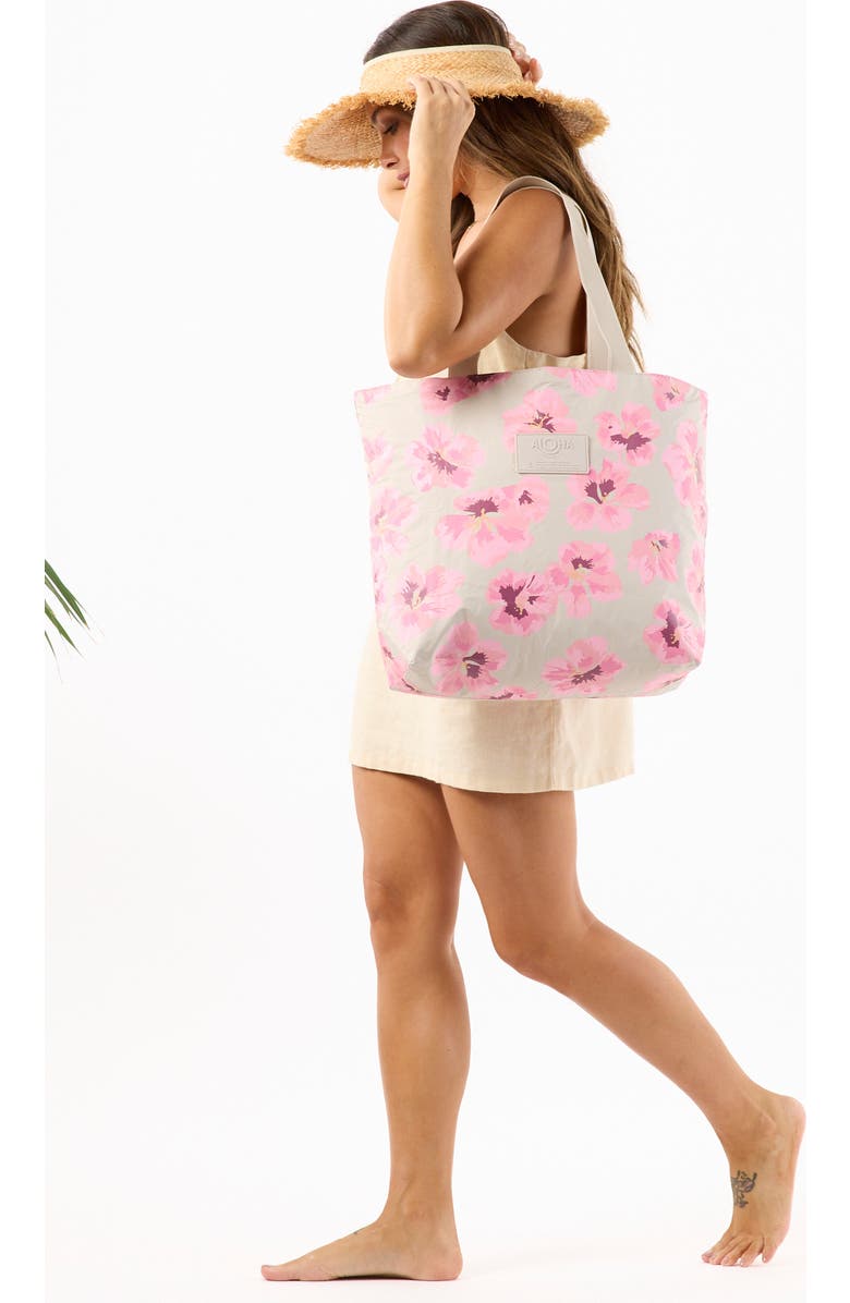 Aloha Collection Day Tripper Flutter Water Resistant Tyvek<sup>®</sup> Tote, Alternate, color, Blush