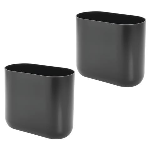 Slim Plastic Bathroom Trash Can 2-Pack