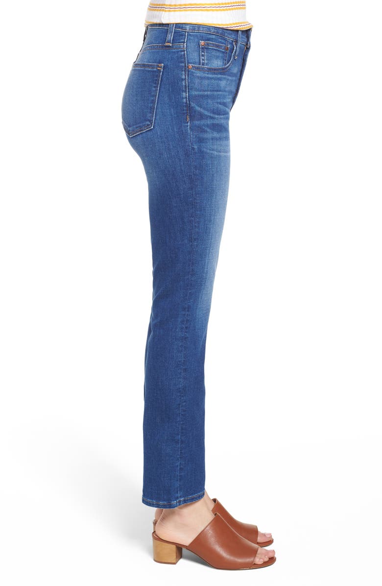 Caslon<sup>®</sup> High Waist Crop Flare Jeans, Alternate, color,