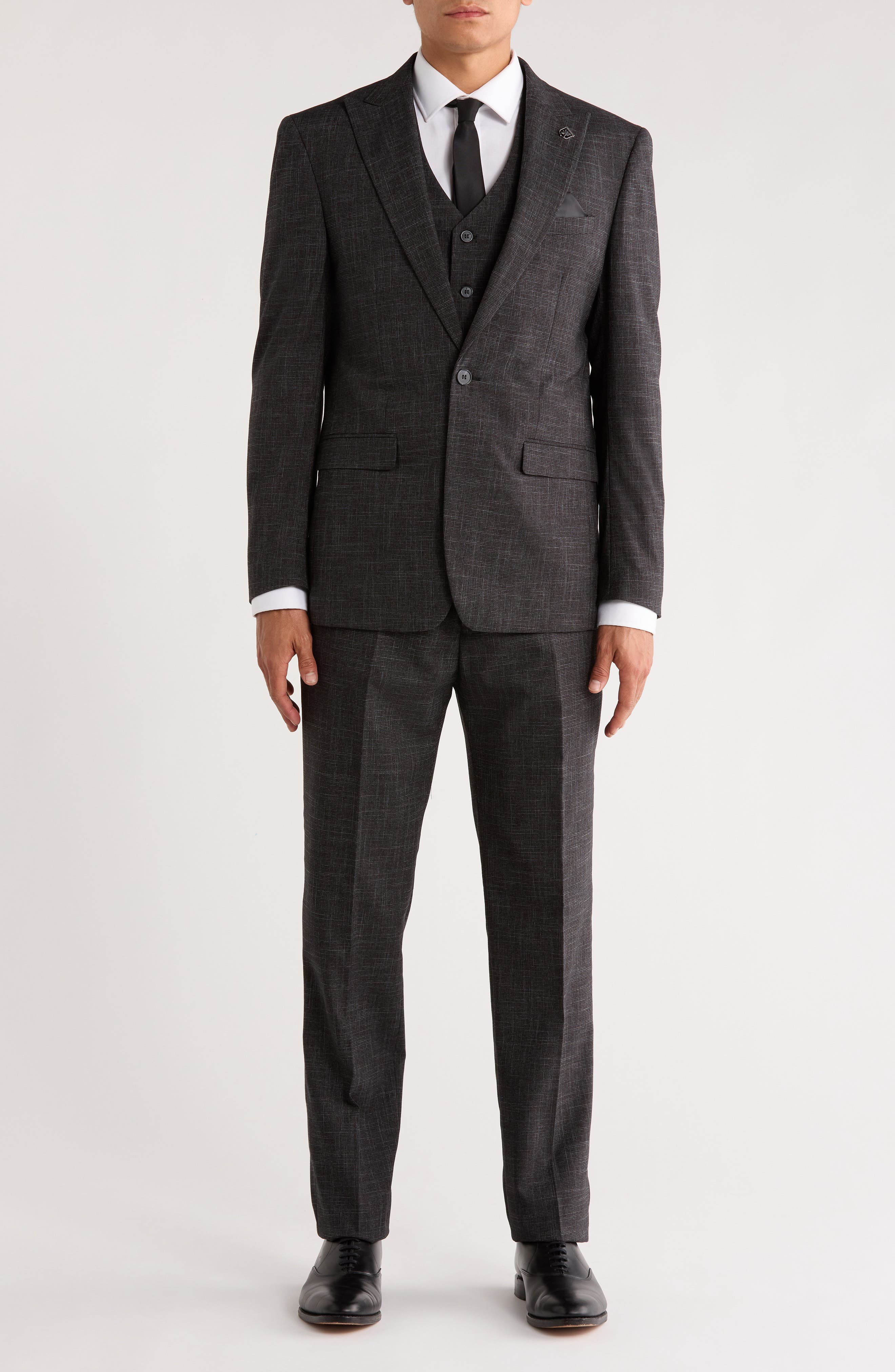 ZEGARIE Tattersall Mélange 3-Piece Suit