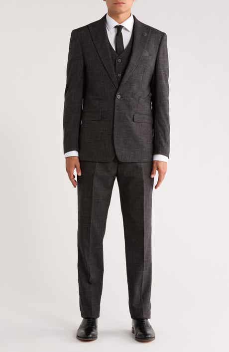 ZEGARIE Tattersall Mélange 3-Piece Suit