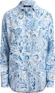 Lauren Ralph Lauren Paisley Print Linen Shirt