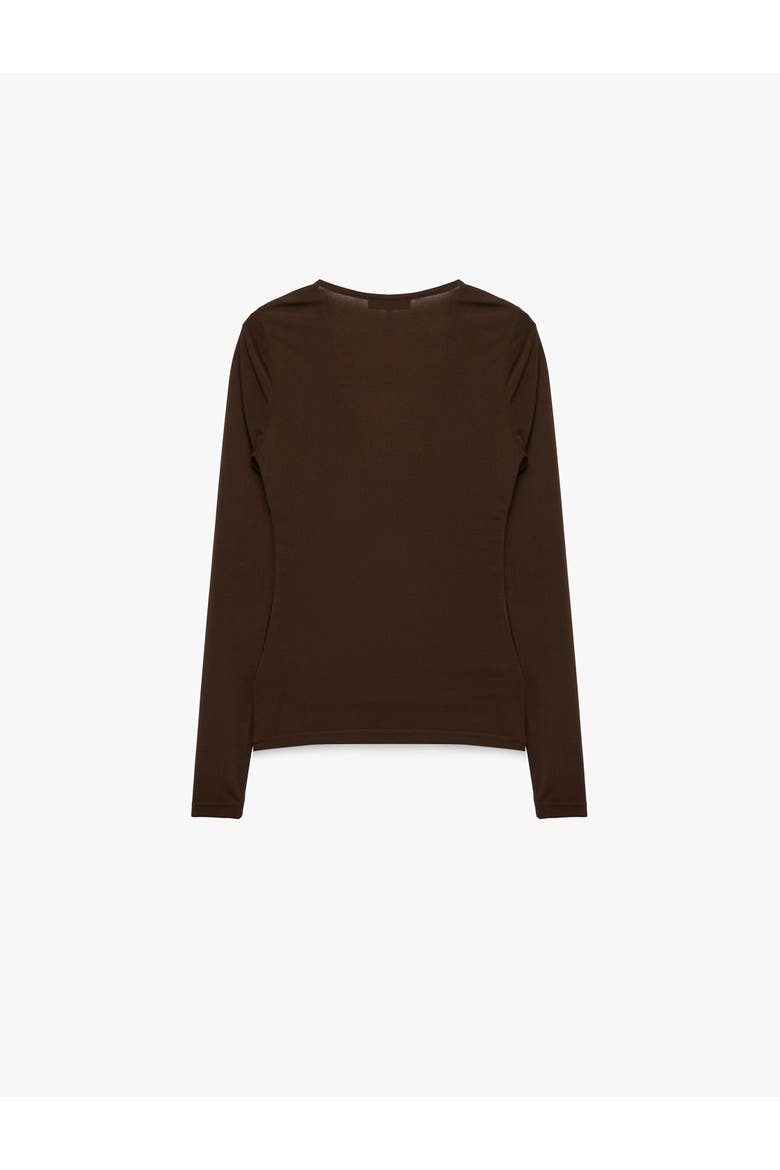 V Neck T-Shirt, Alternate, color, BROWN