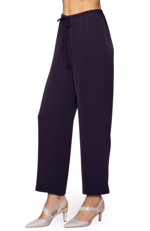 Melloday Drawstring Wide Leg Pants In Purple