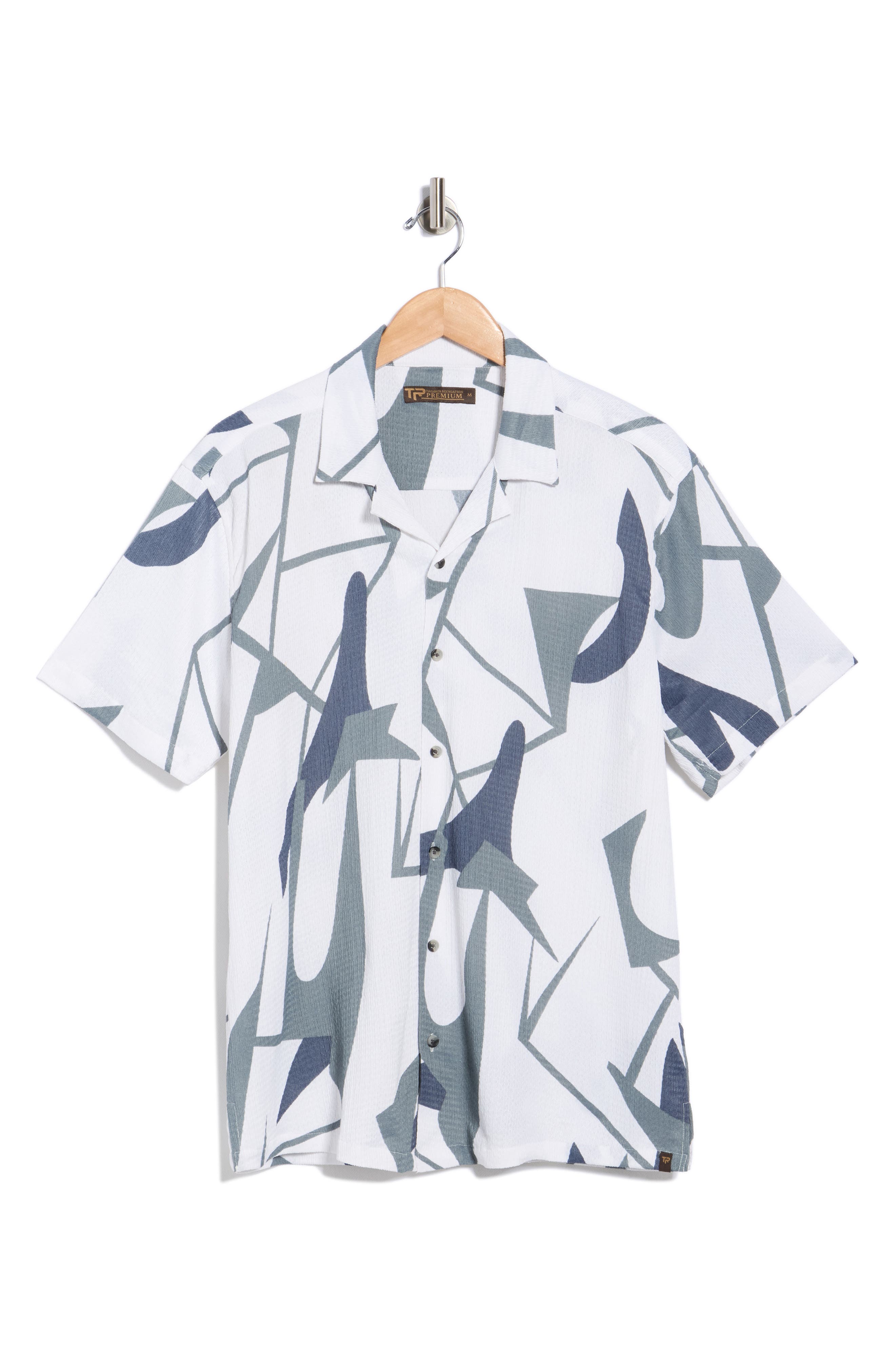 T.R. PREMIUM Abstract Print Camp Shirt