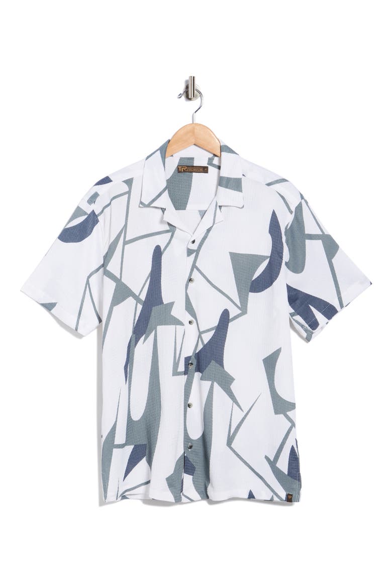 Abstract Print Camp Shirt, Alternate, color, WHITE