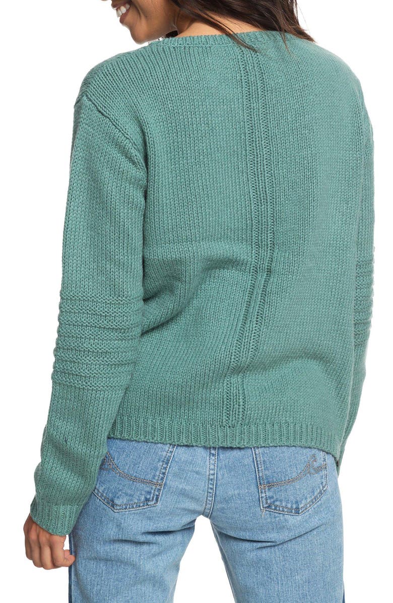 Roxy Glimpse of Romance Cable Knit Sweater, Alternate, color,