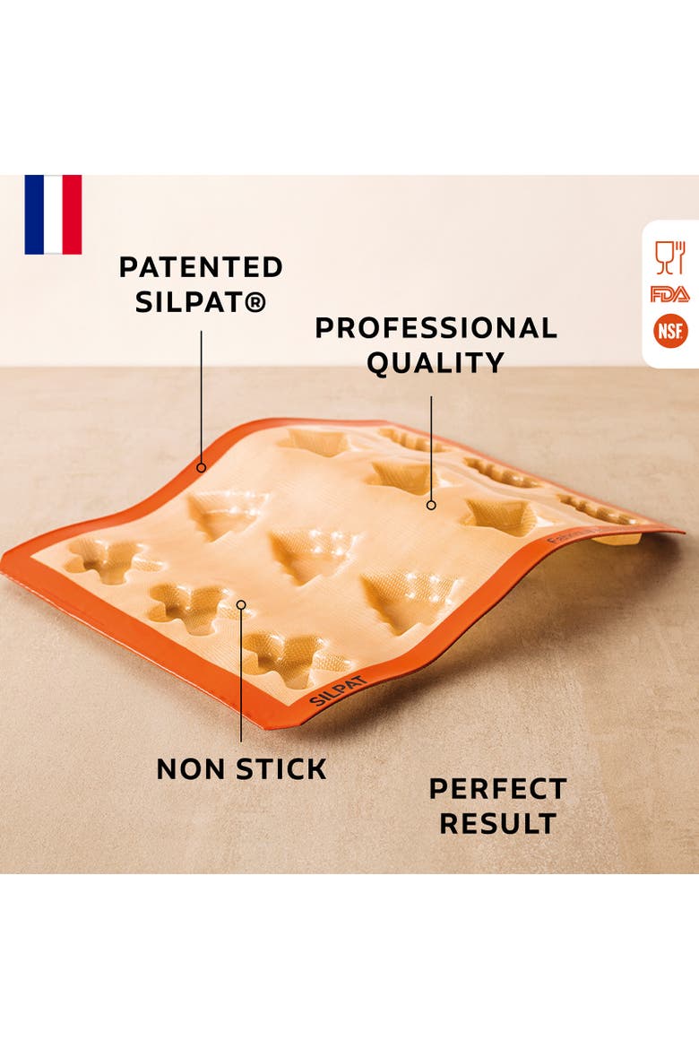 Perfect Non-Stick 12 Cavity Holiday Treats Baking Pan, Alternate, color, Orange