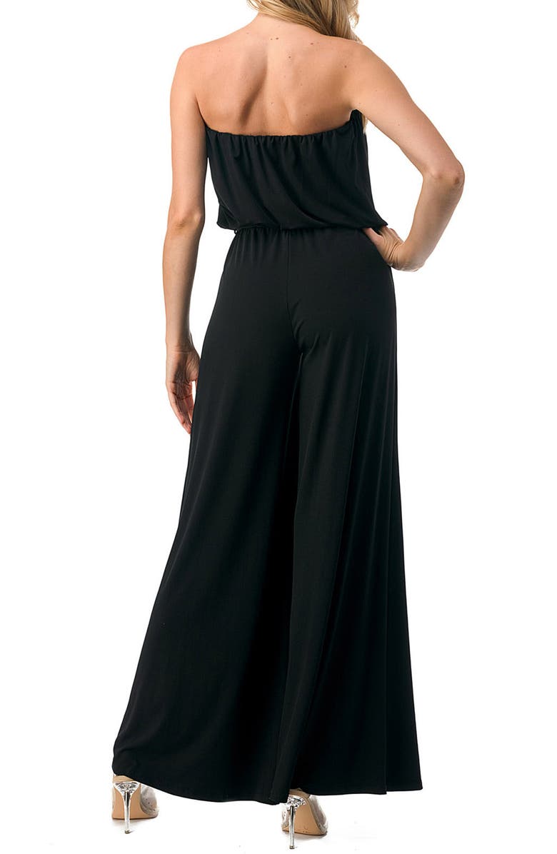 O.L. Strapless Wide Leg Jumpsuit, Alternate, color, Black