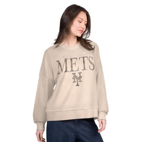 Women
s G-III 4Her by Carl Banks Sand New York Mets Oversized Vet II Sweatshirt