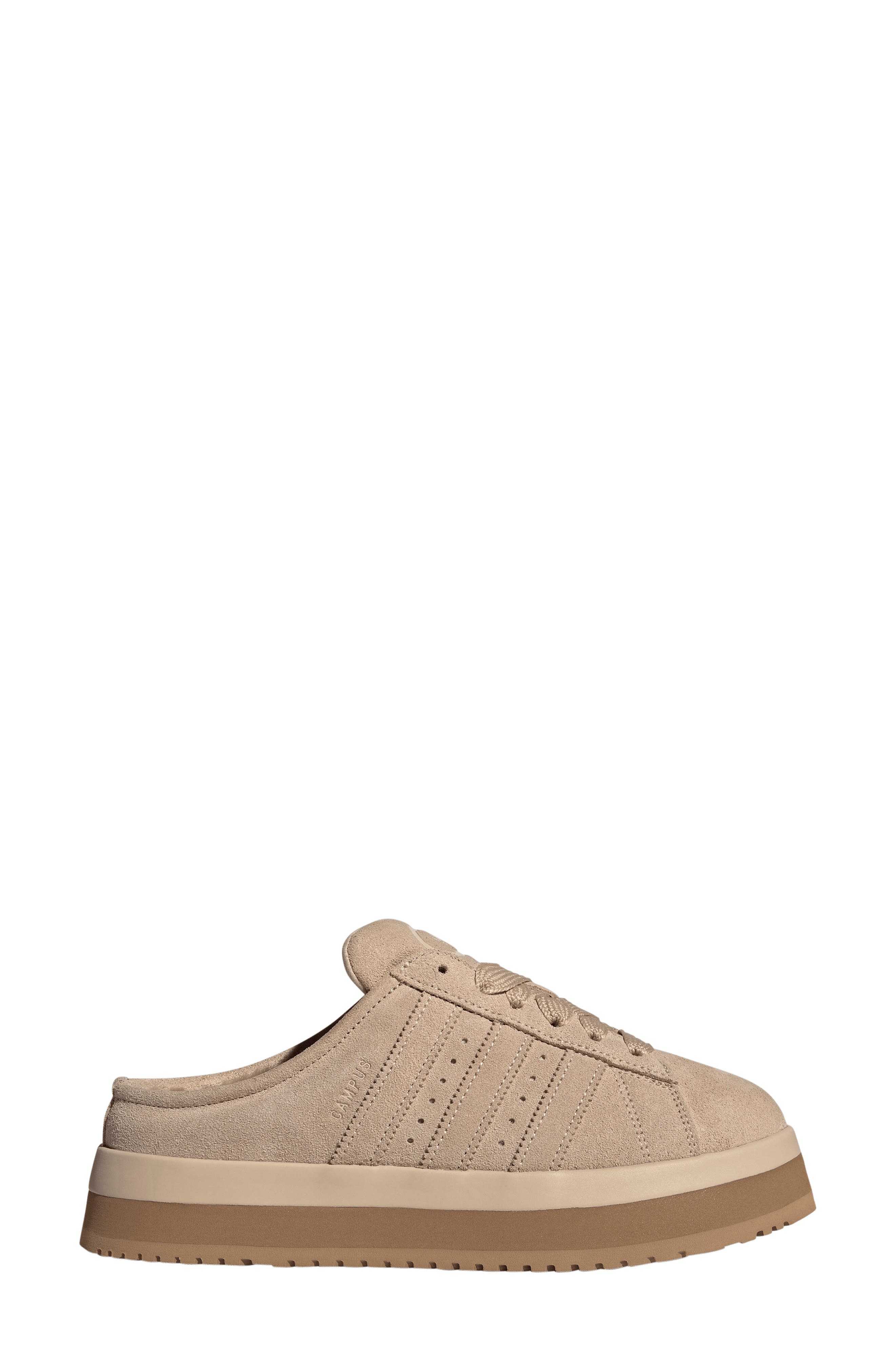 adidas Campus 00s Winter Low Sneaker Mule, Alternate, color, Magic Beige/ Magic Beige/ Gum