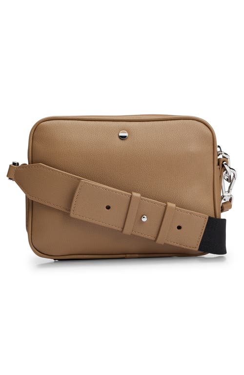Hugo Boss Boss Olivia Faux Leather Crossbody Bag In Brown