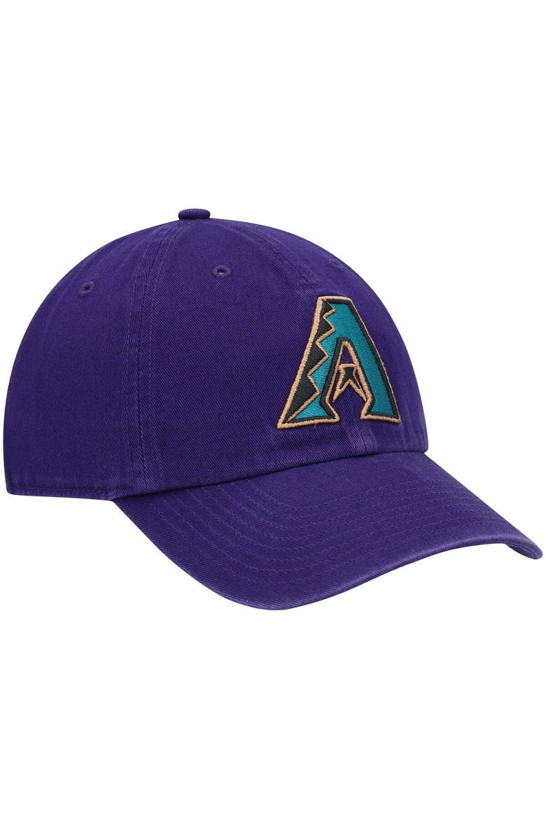 Men's '47 Purple Arizona Diamondbacks Logo Cooperstown Collection Clean Up Adjustable Hat, Alternate, color, Purple