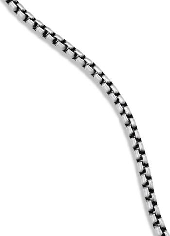 Men's Box Chain Necklace in Silver, 2.7mm