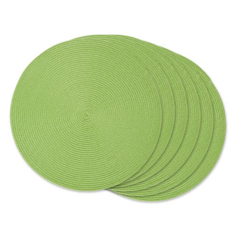 Round PP Woven Placemat Set/6, 15" Dia