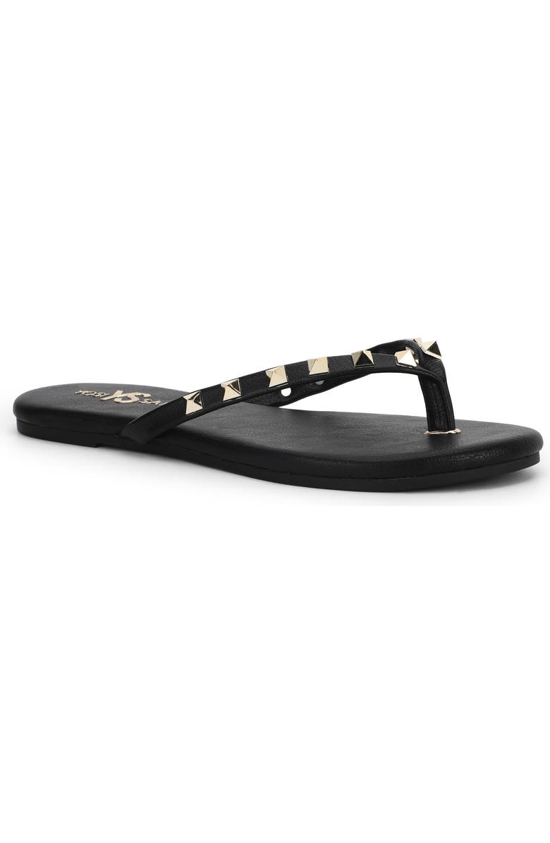 Yosi Samra Rivington Stud Flip Flop, Main, color, Black
