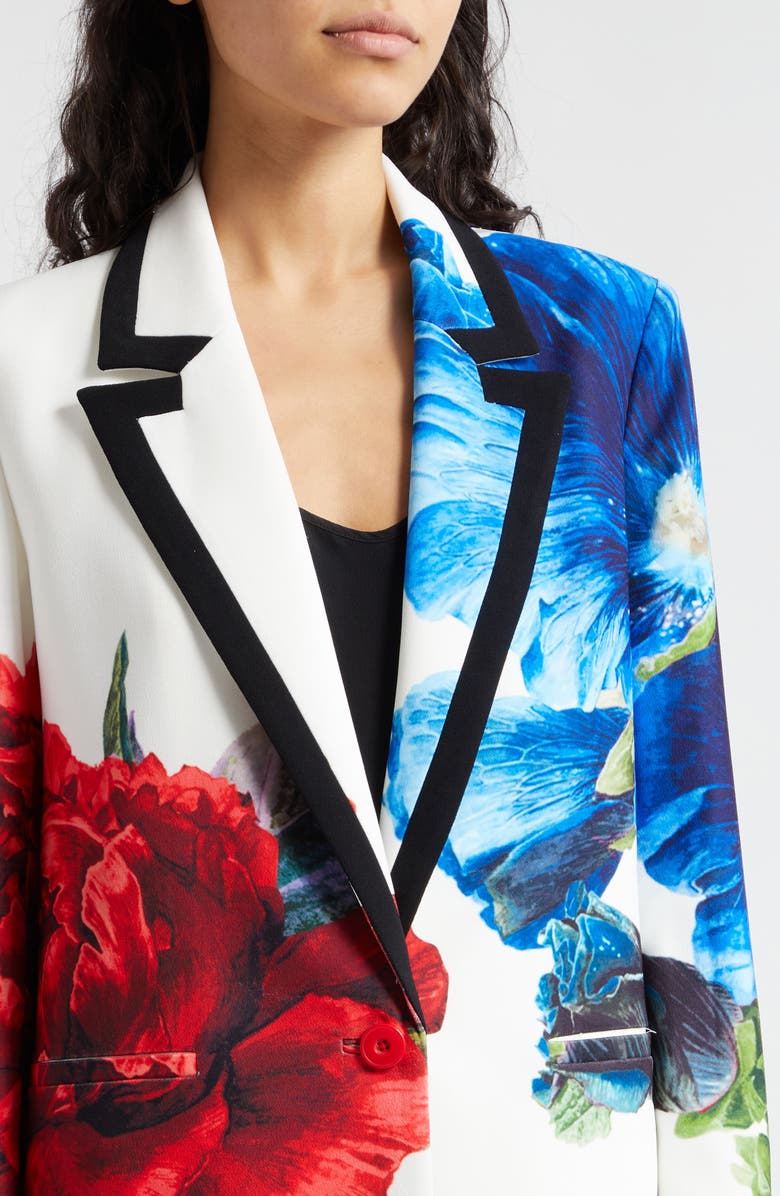 Alice + Olivia Denny Large Format Floral Blazer, Alternate, color,