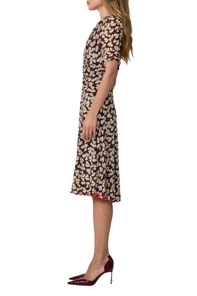 Koren Reversible Floral Mesh Midi Dress, Alternate, color, FAN DANCE