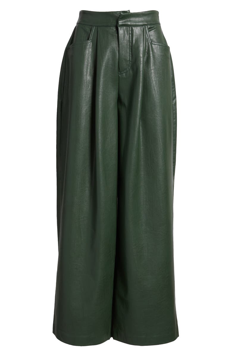 Mistress Rocks Wide Leg Faux Leather Pants, Alternate, color, 