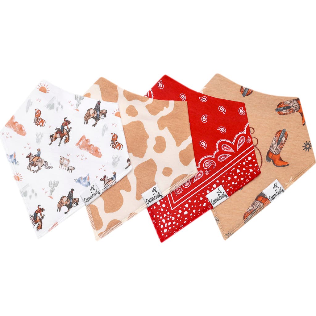 Copper Pearl Boone Assorted 4-pack Bandana Bibs In Neutral
