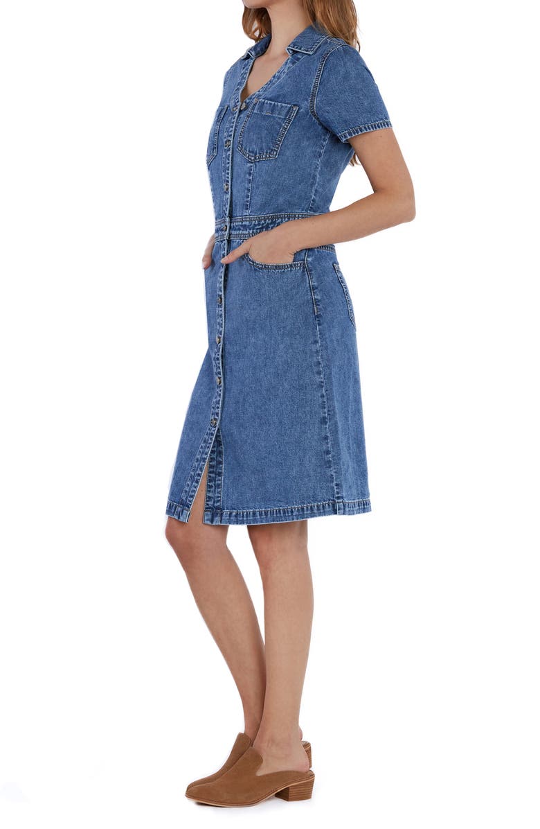Wash Lab Denim Norma Retro Denim Shirtdress, Alternate, color, 