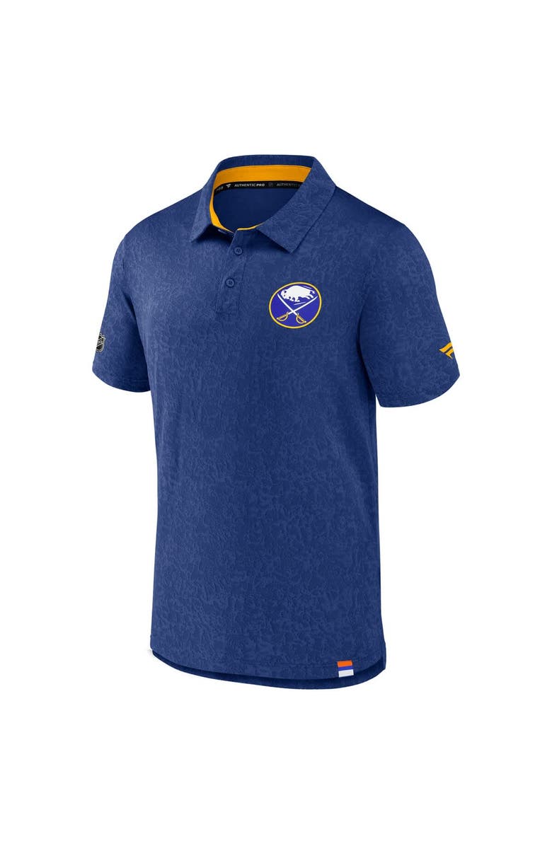 FANATICS Men's Fanatics Royal Buffalo Sabres Authentic Pro Jacquard Polo, Alternate, color,