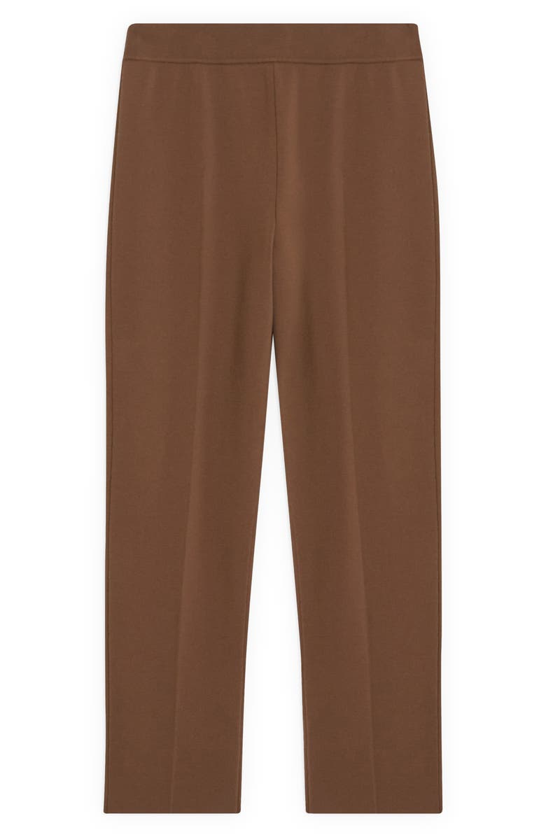 Theory Treeca Empire Wool Ankle Pants, Alternate, color, Light Camel