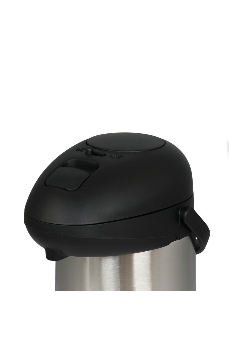 Megachef 3.17 Quart Stainless Steel Vacuum Body Pump Cap Air Pot, Alternate, color, Silver