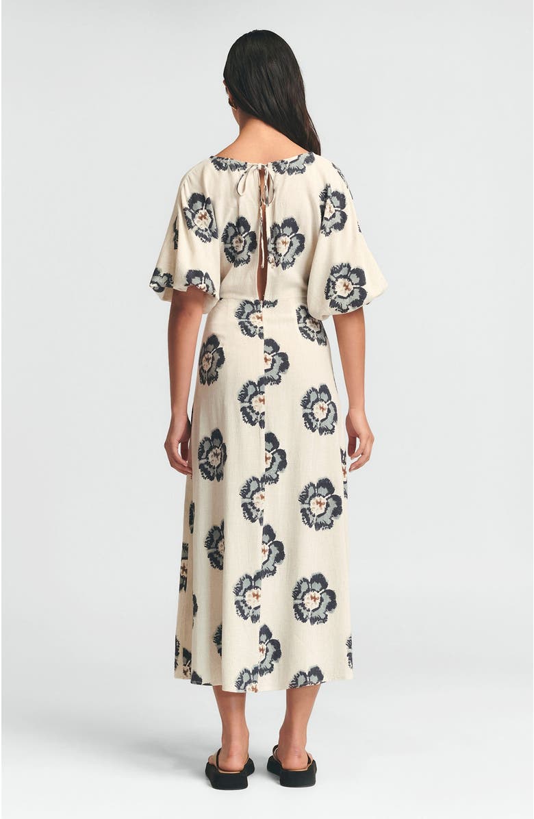 ST MRLO Palm Midi Dress, Alternate, color, Navy Floral
