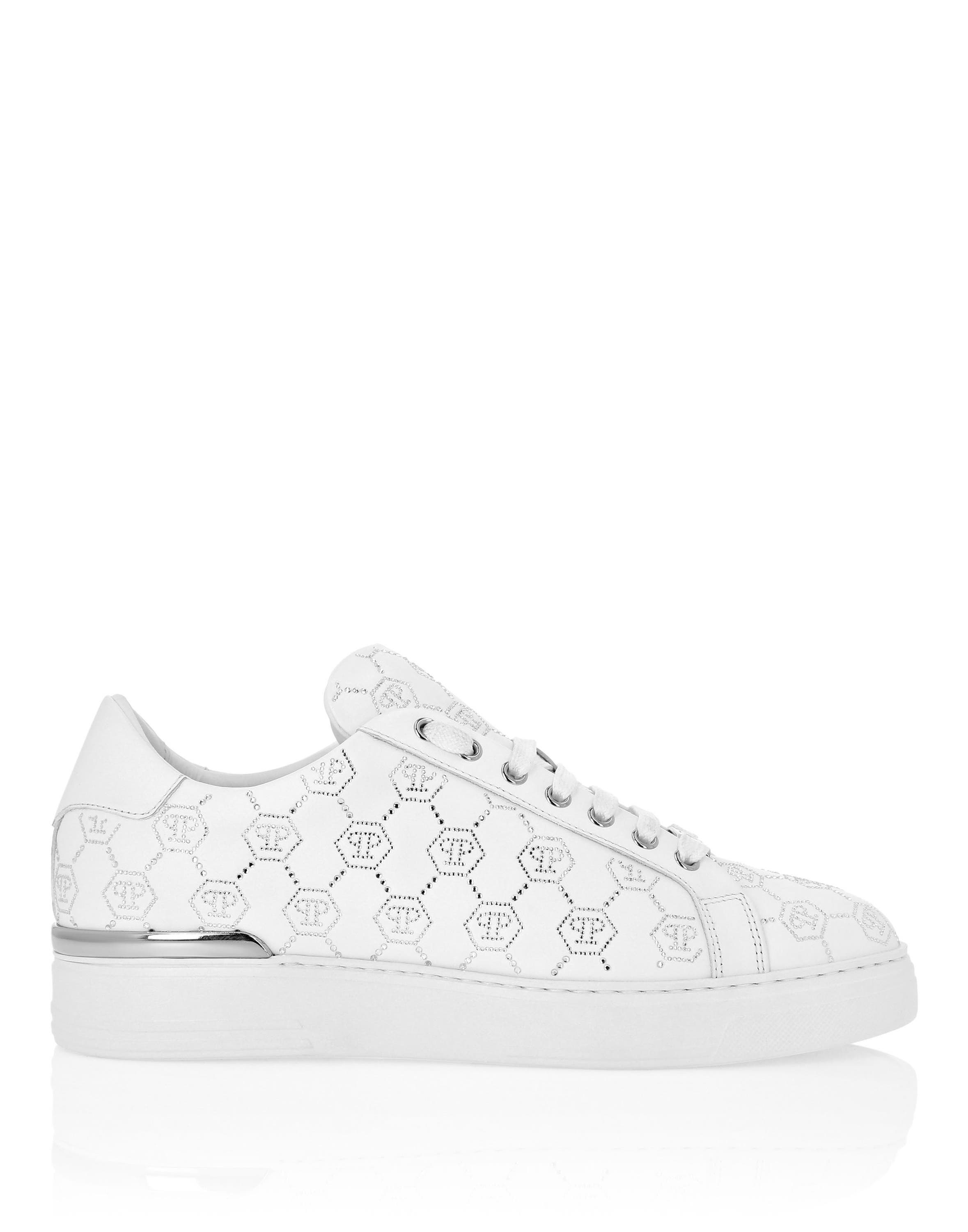 Low Top Sneakers Carson Monogram Strass Unisex, Alternate, color, white